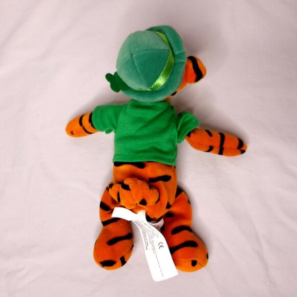 Disney Tigger Plush St Patricks Day OTigger Green Hat Shirt 11" Stuffed Toy - Picture 5 of 6